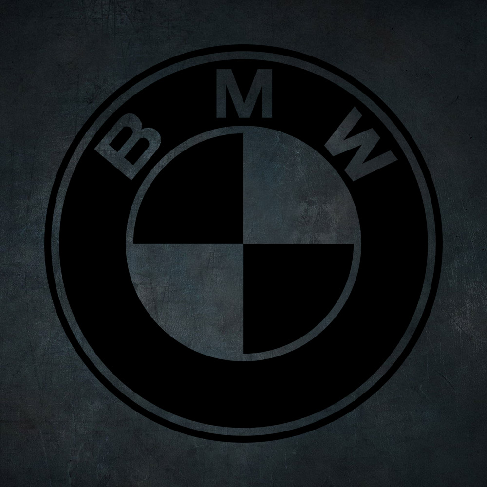 Čierna nálepka na auto BMW