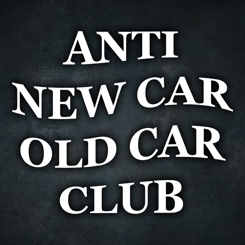 Biela nálepka na auto Anti new car old car club