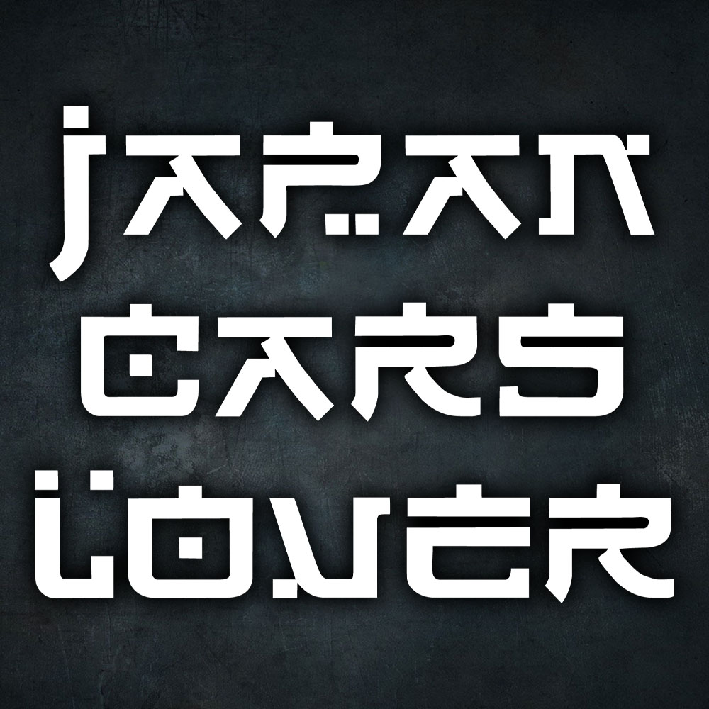 Biela nálepka na auto japan cars lover