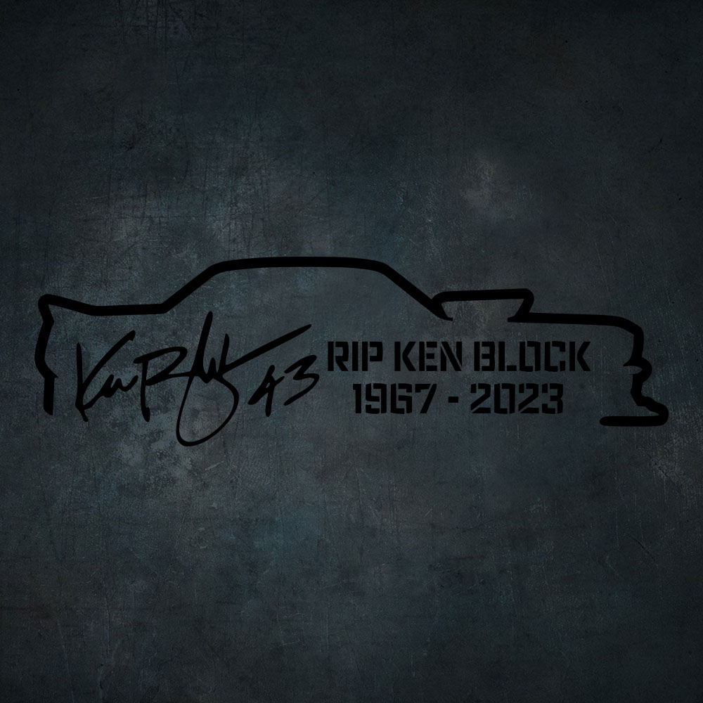 Čierna nálepka na auto Rip Ken Block