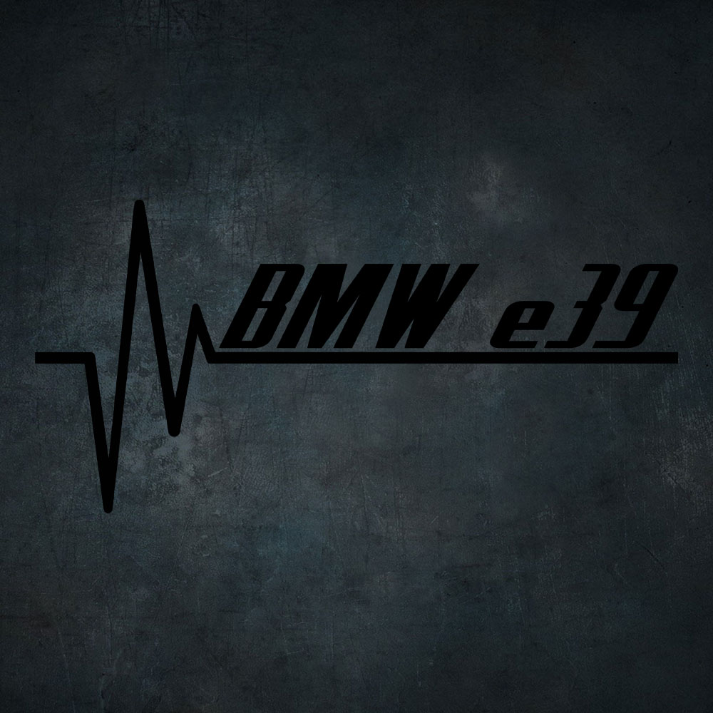 Čierna nálepka na auto BMW e39