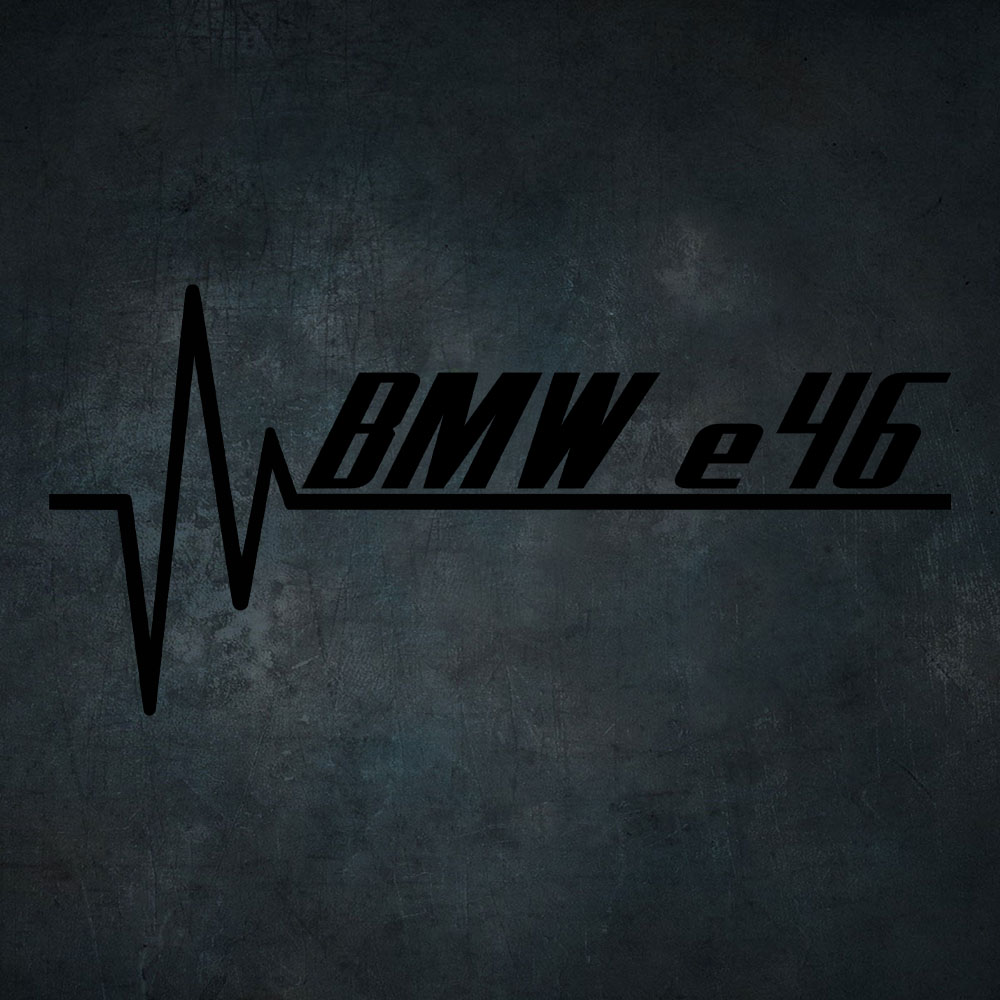 Čierna nálepka na auto BMW e46