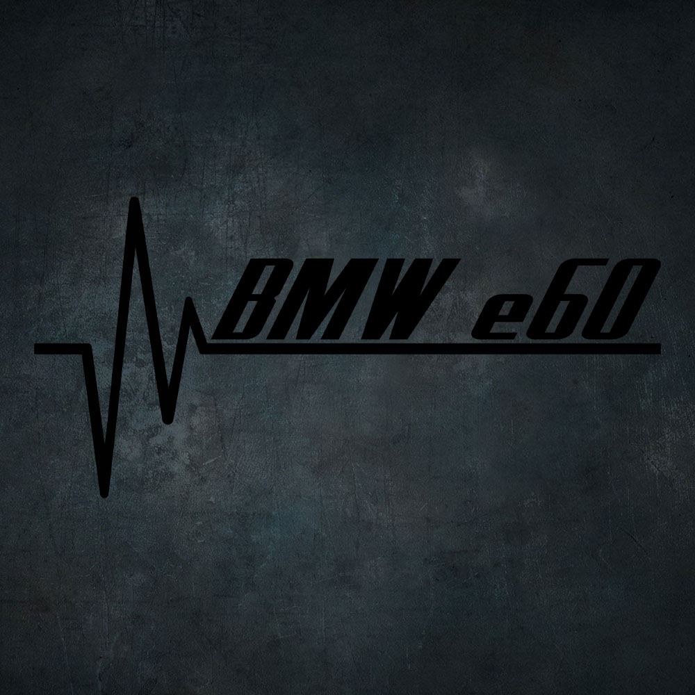 Čierna nálepka na auto BMW e60