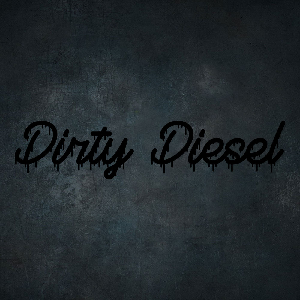 Čierna nálepka na auto Dirty Diesel