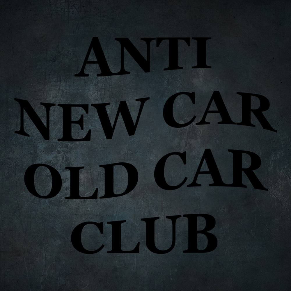 Čierna nálepka na auto Anti new car old car club