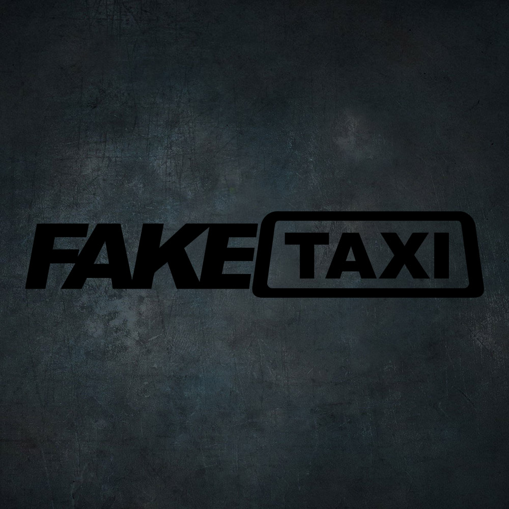 Čierna nálepka na auto Fake Taxi