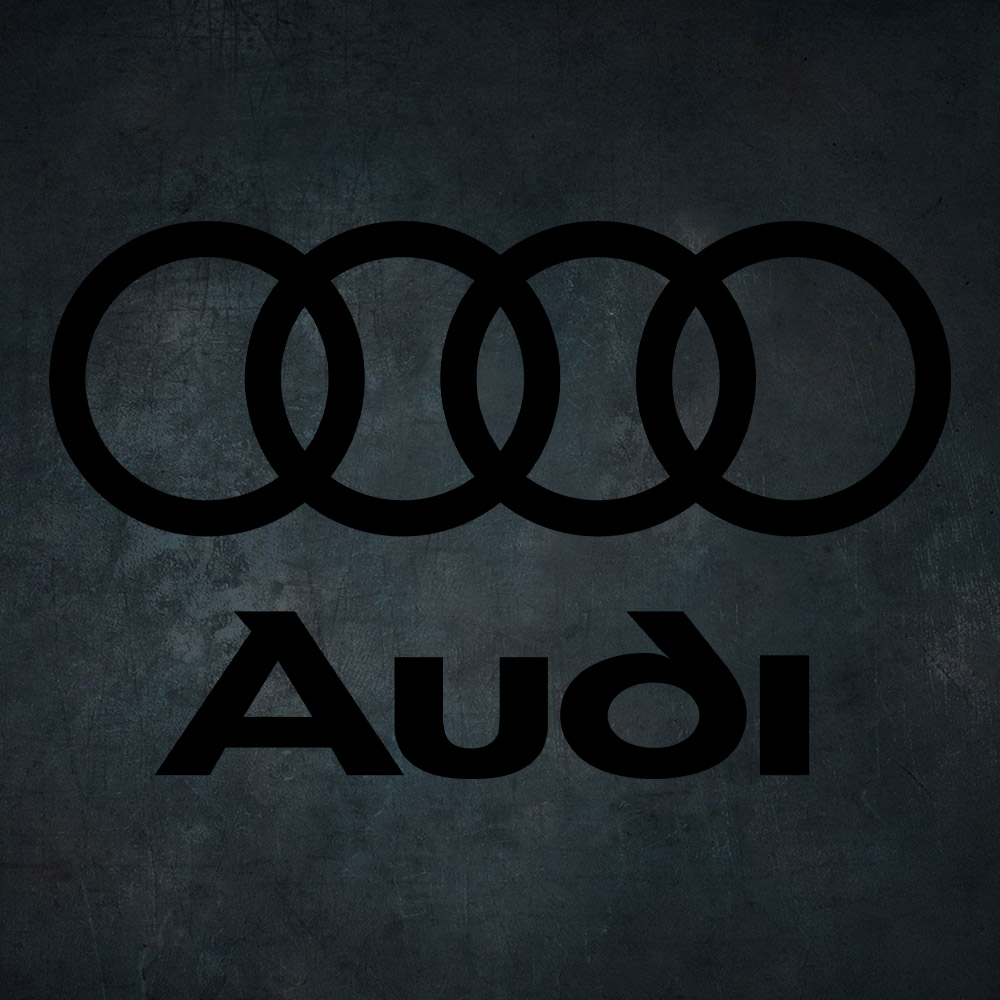 Čierna nálepka na auto Audi