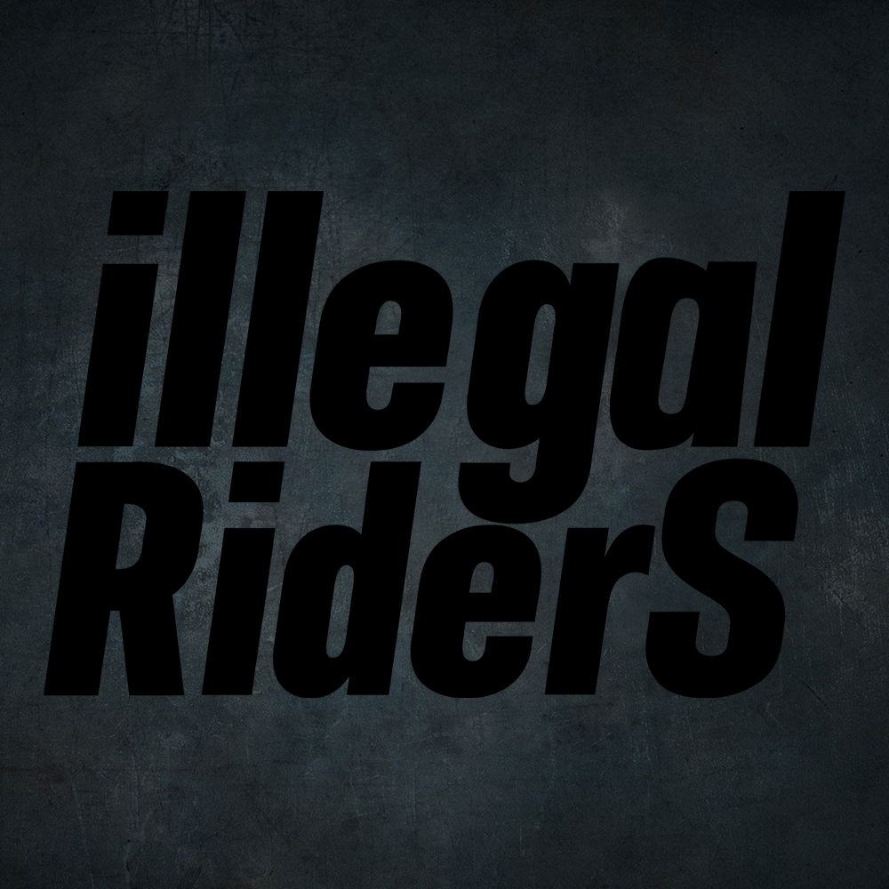 Čierna nálepka na auto illegal riders