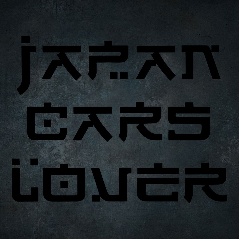 Čierna nálepka na auto japan cars lover