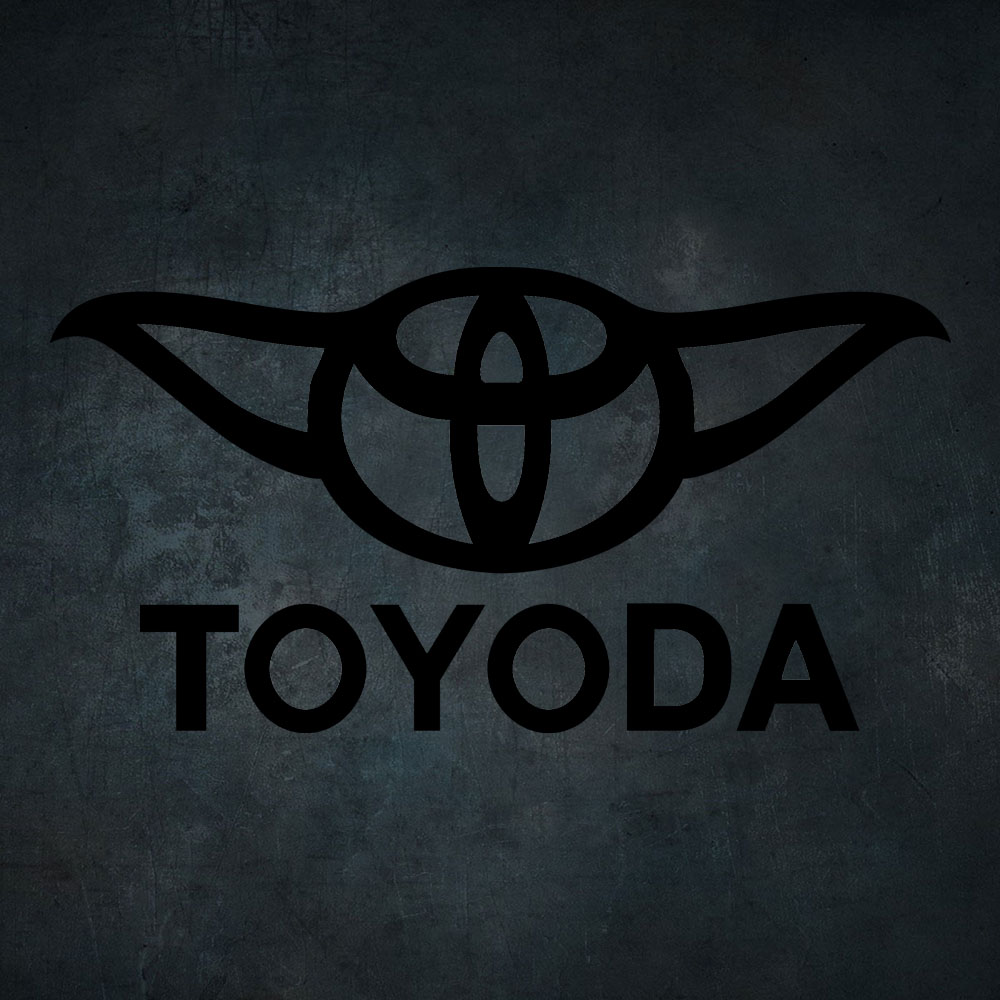 Čierna nálepka na auto Toyoda
