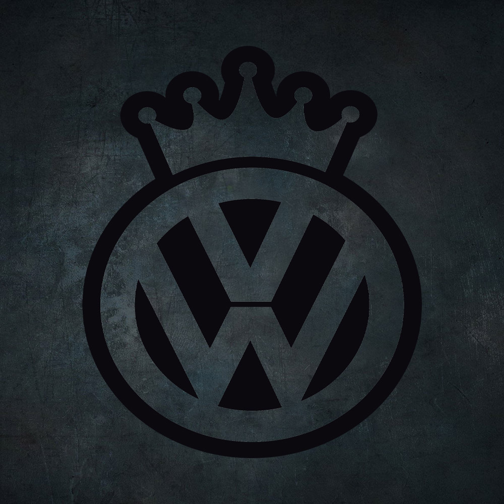 Čierna nálepka na auto Volkswagen crown