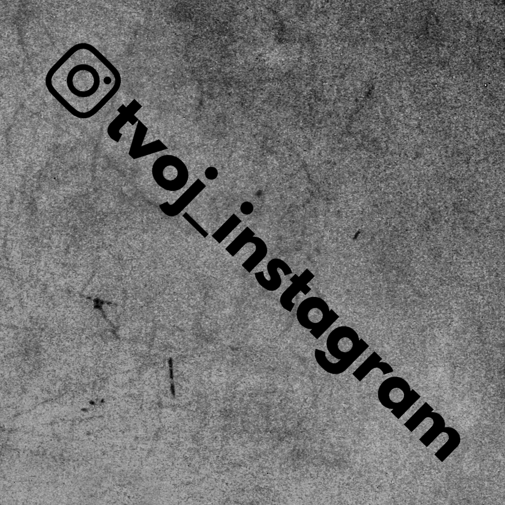 Nálepka instagram čierna a biela