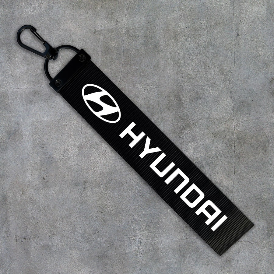 Kvalitná textilná auto kľúčenka - Hyundai
