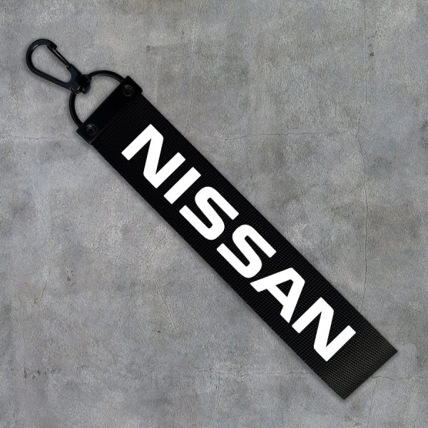 Kvalitná textilná auto kľúčenka - Nissan