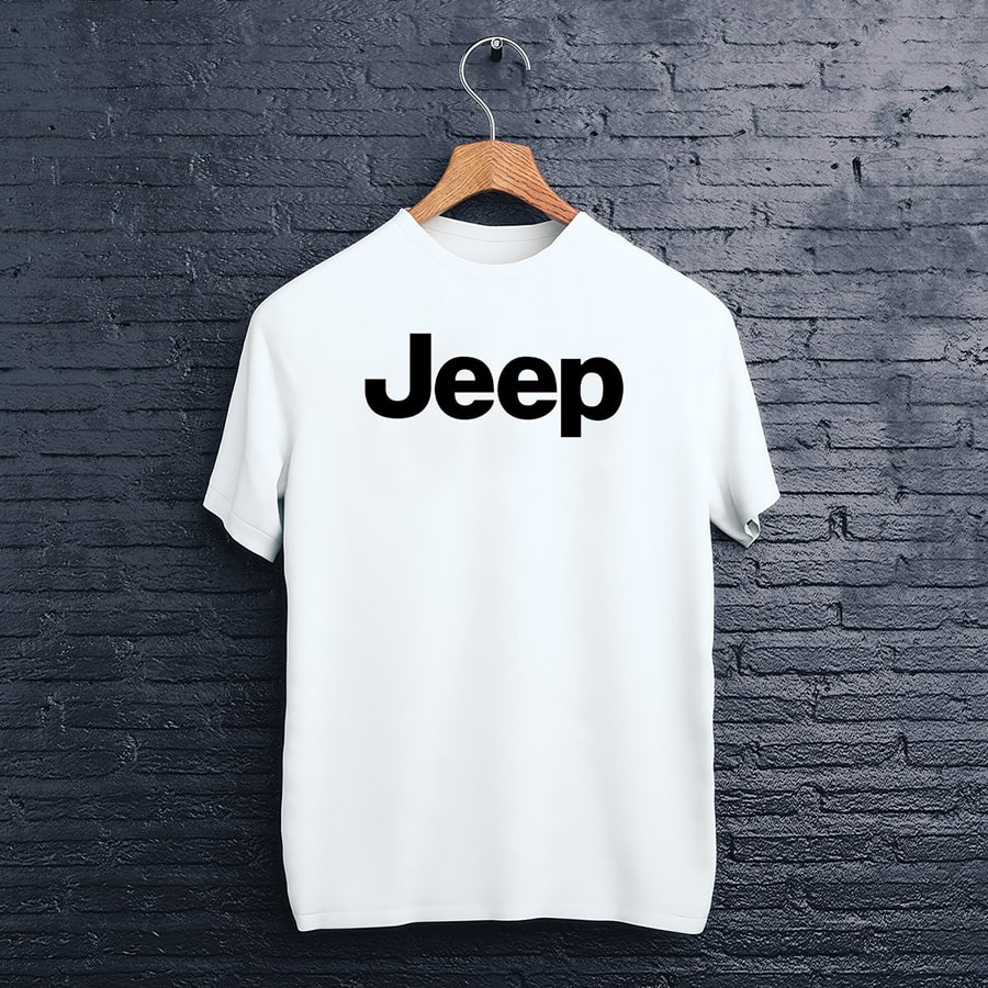 biele tričko logo jeep