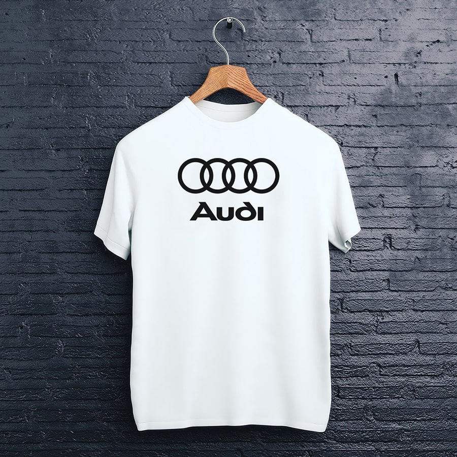 biele tričko Audi logo