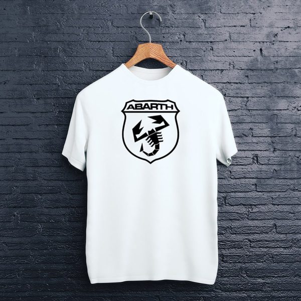 Tričko abarth logo biele logo