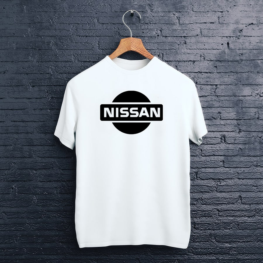 biele tričko logo nissan