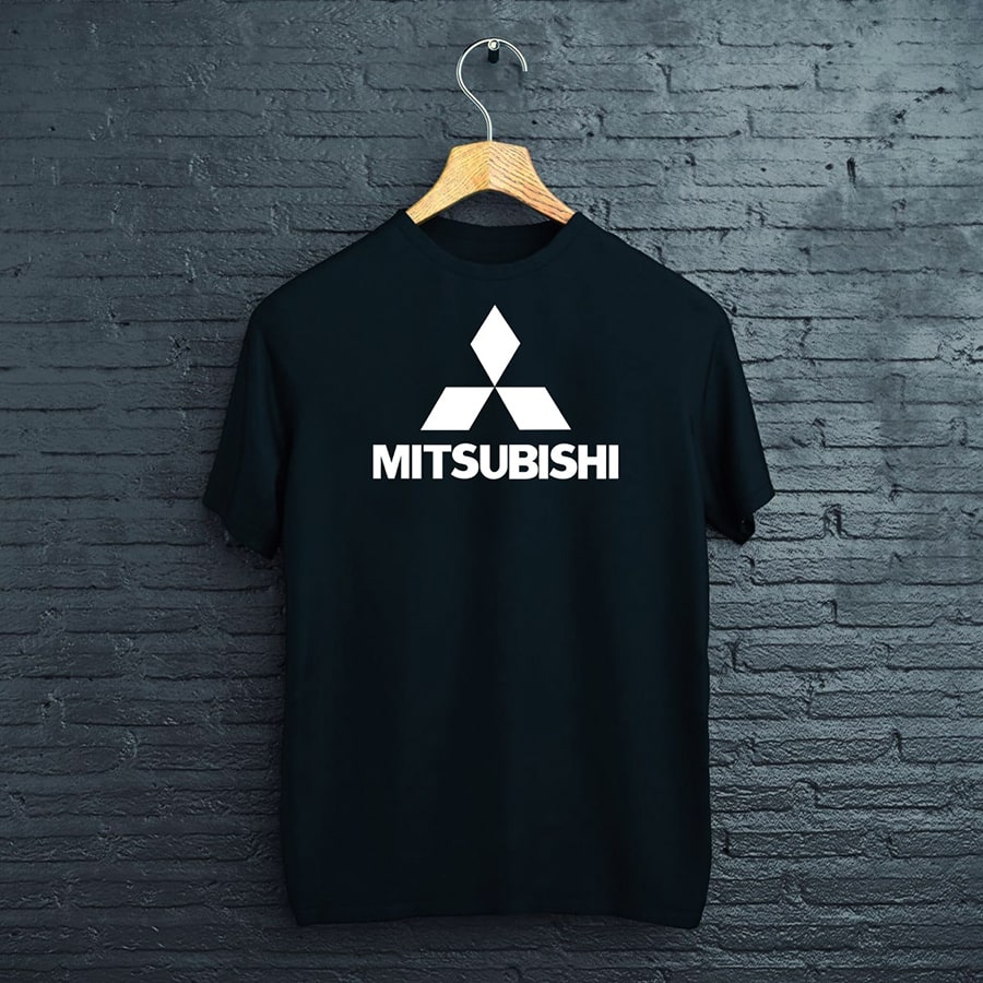 čierne tričko mitsubishi logo