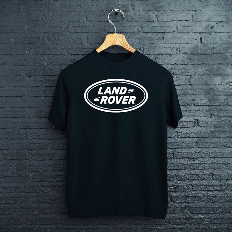 čierne tričko land rover logo
