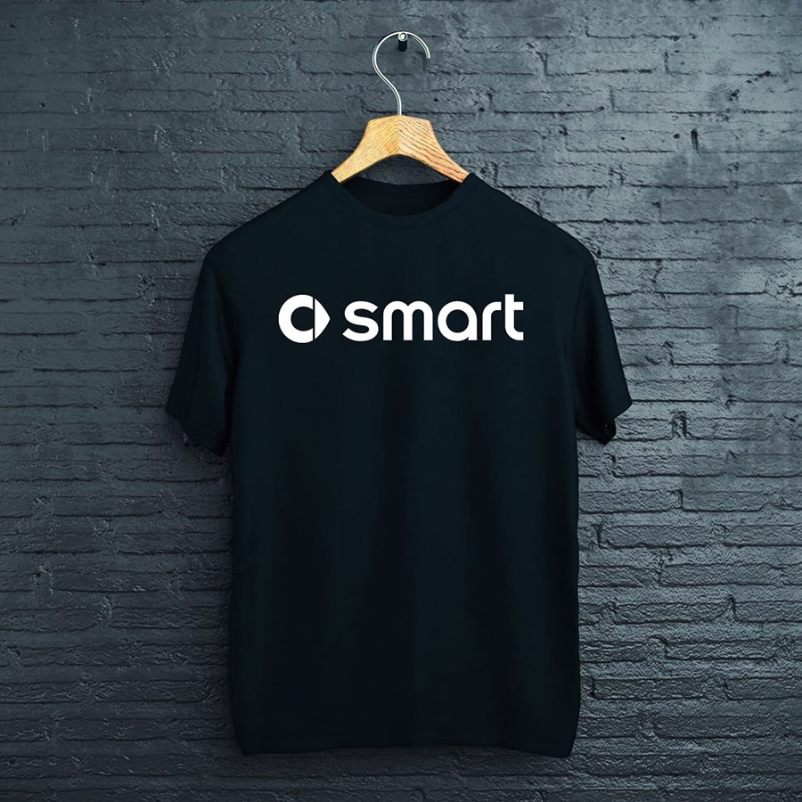 čierne tričko smart logo