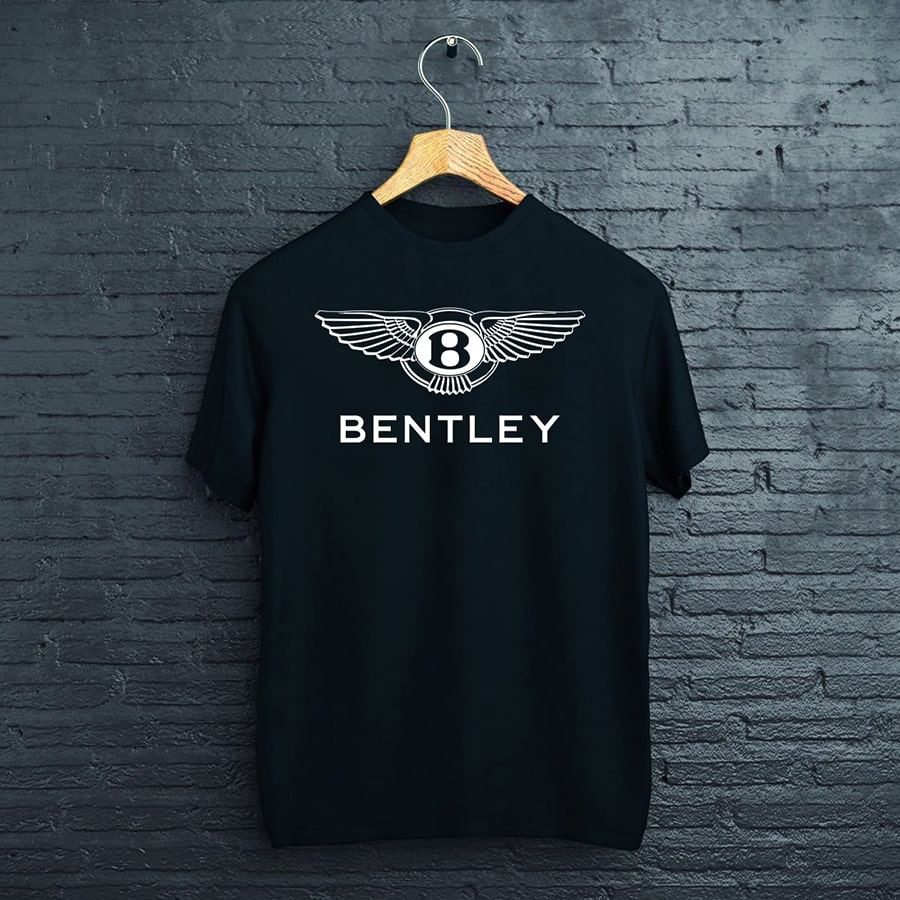 čierne tričko Bentley logo