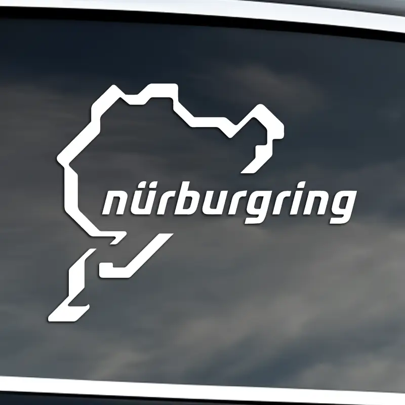 biela nálepka na auto Nurburgring